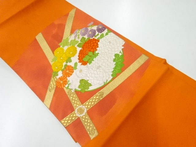 JAPANESE NAGOYA OBI / WOVEN KIKU